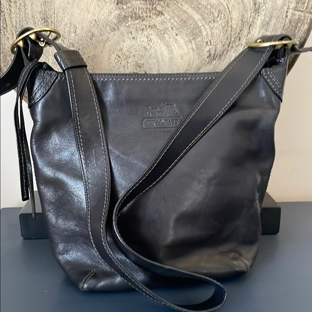 Coach Vintage 12376 Black Leather Shoulder Bag